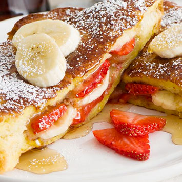 Stuffed French Toast with Strawberries and Banana