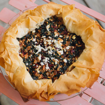 Mini Curried Spinach and Chard Phyllo Pies