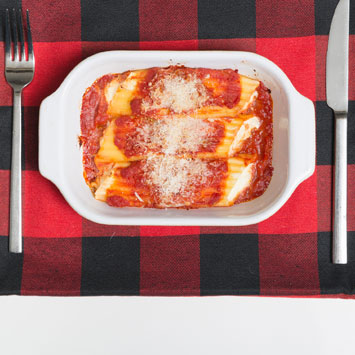 Cheese Manicotti with Chunky Marinara Sauce