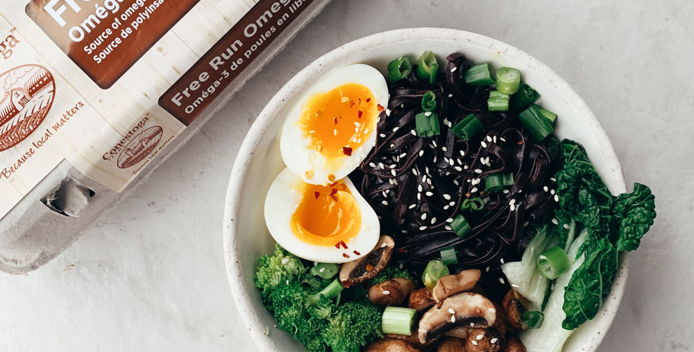 Warm Soba Noodle Bowl with a Soft-Boiled Egg