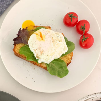 Gluten-Free Cornbread with Poached Eggs