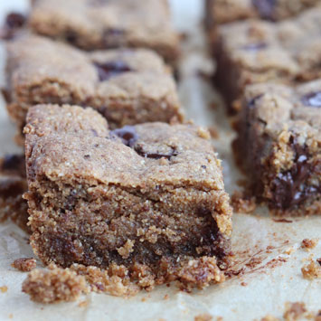 Almond Butter Chocolate Chunk Blondies