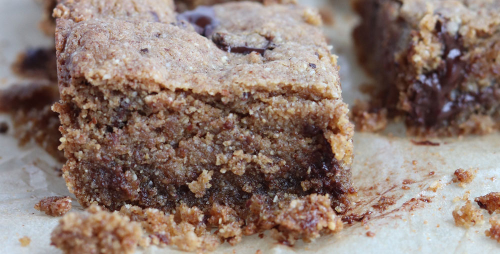 Almond Butter Chocolate Chunk Blondies