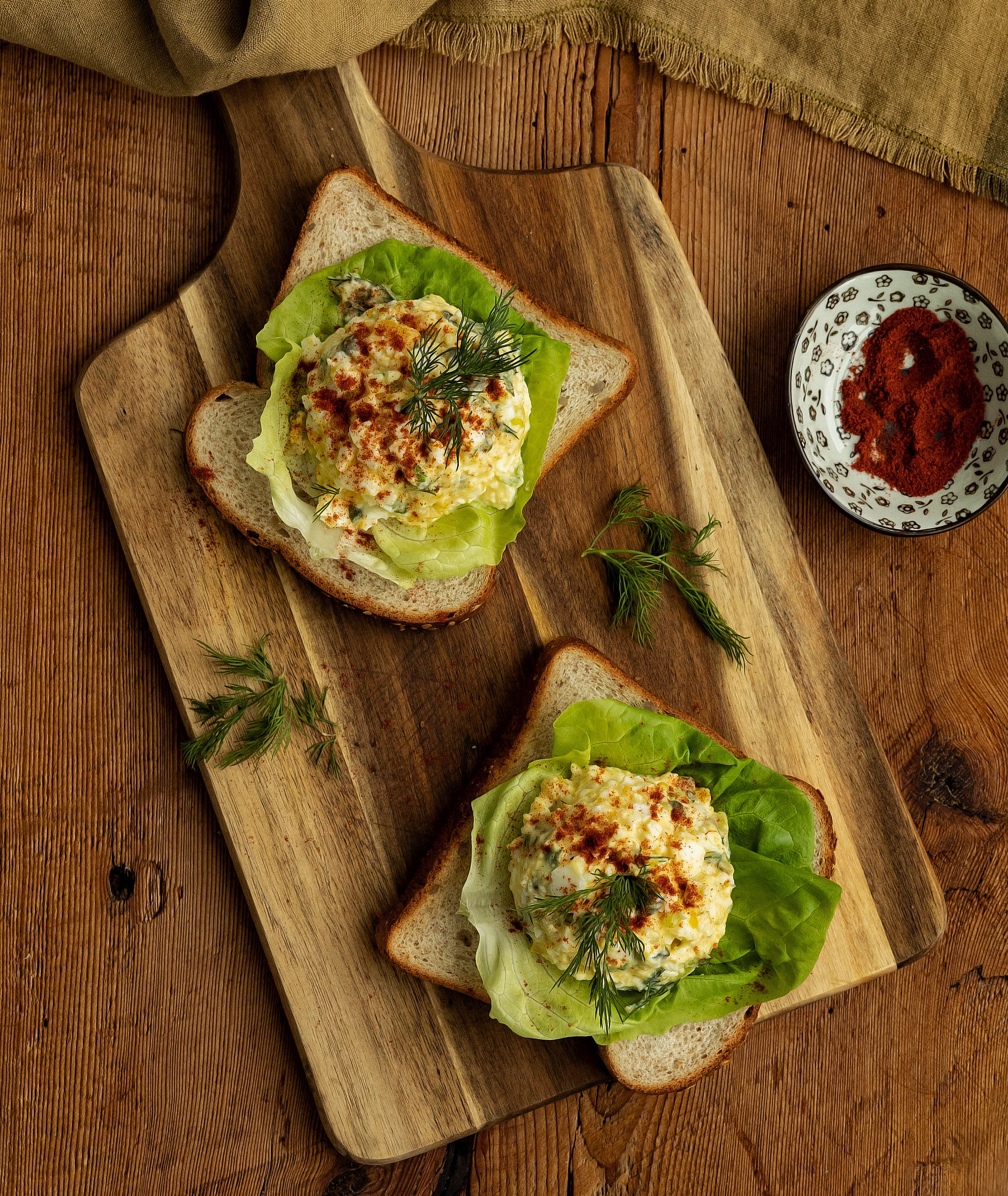 Open Face Egg Salad Sandwich - Irene Matys